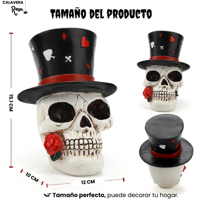 Calavera con Rosa